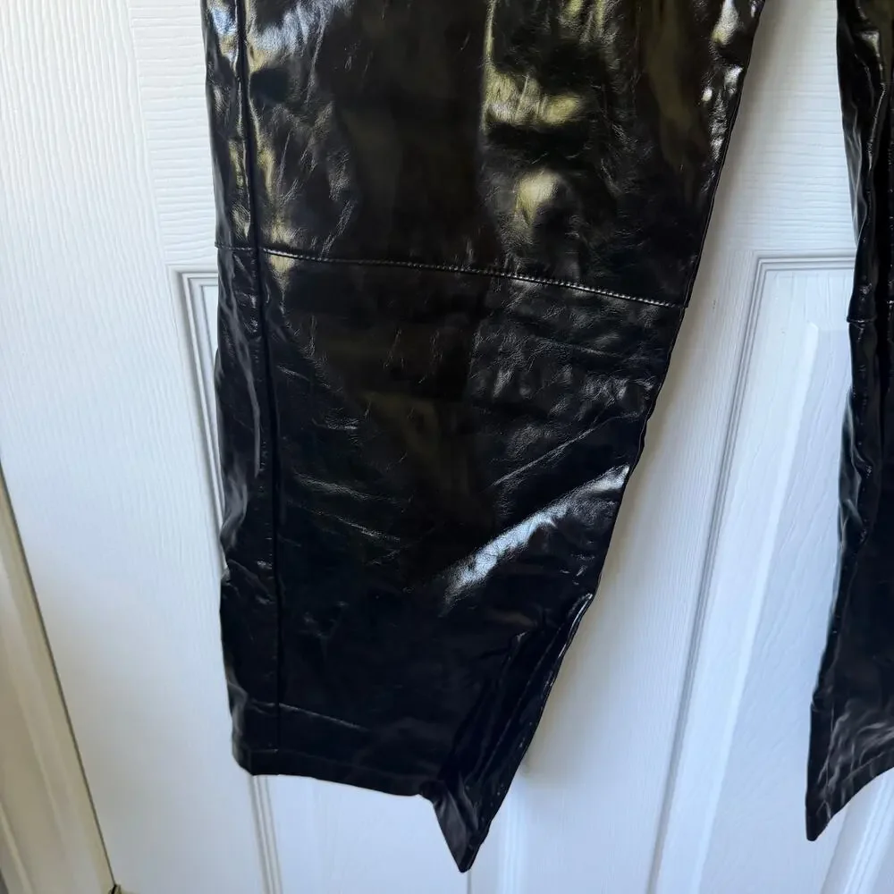 MOTF Black Faux Leather/Vinyl Pants Size Small
